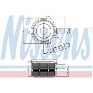 маслен радиатор, двигателно масло NISSENS 90669