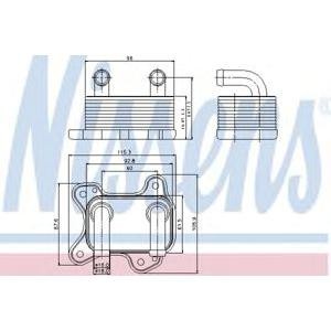 маслен радиатор, двигателно масло NISSENS 90682 