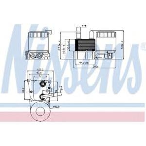 маслен радиатор, двигателно масло NISSENS 90696 