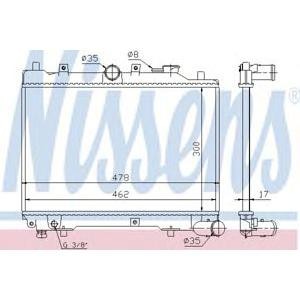воден радиатор NISSENS 62512