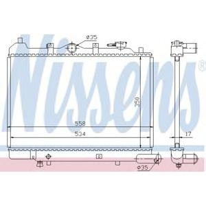 воден радиатор NISSENS 62442 