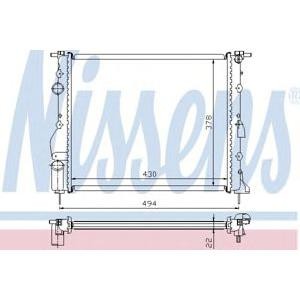 воден радиатор NISSENS 63884 