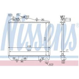 воден радиатор NISSENS 62505 