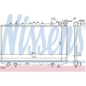 воден радиатор NISSENS 62421