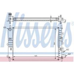 воден радиатор NISSENS 62217A 