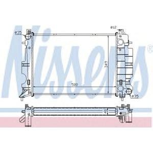 воден радиатор NISSENS 64035A 