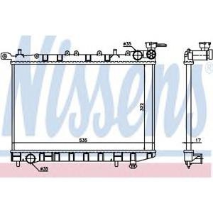 воден радиатор NISSENS 62974 