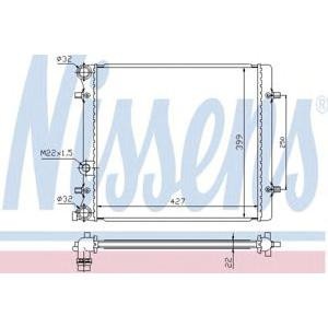 воден радиатор NISSENS 641011