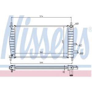 воден радиатор NISSENS 62085A