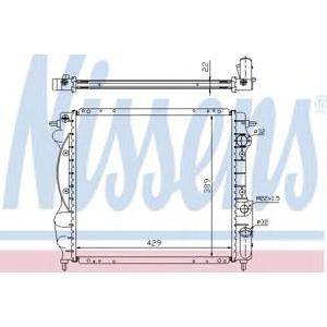 воден радиатор NISSENS 63967A