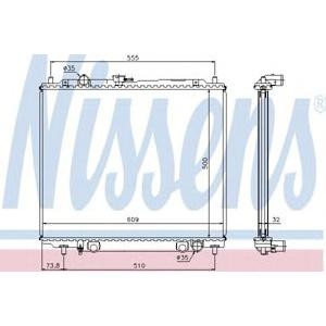 воден радиатор NISSENS 62852 