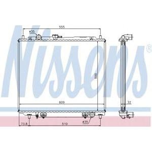 воден радиатор NISSENS 62853