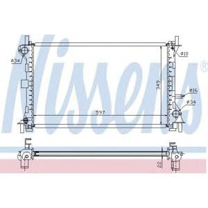 воден радиатор NISSENS 62075A 