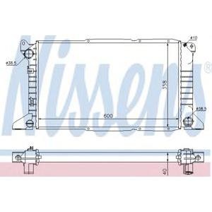 воден радиатор NISSENS 62081A 