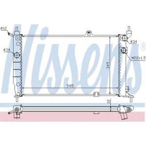 воден радиатор NISSENS 63252A 