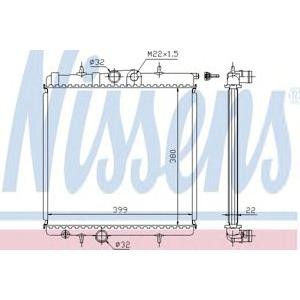 воден радиатор NISSENS 63708A
