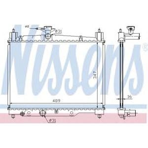 воден радиатор NISSENS 64789A