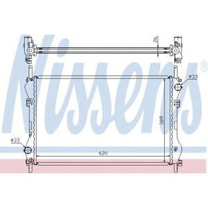 воден радиатор NISSENS 62044A 