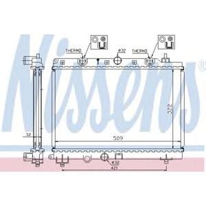 воден радиатор NISSENS 64304A 