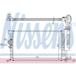 воден радиатор NISSENS 63713A 