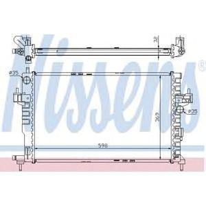воден радиатор NISSENS 63009A