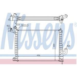 воден радиатор NISSENS 63019A 