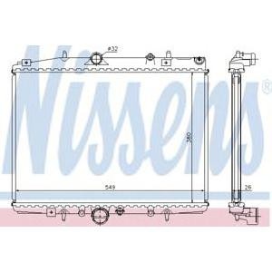 воден радиатор NISSENS 63705A
