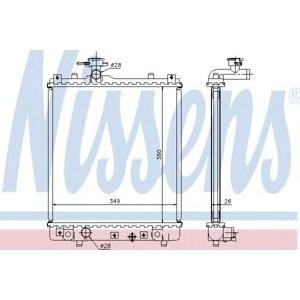 воден радиатор NISSENS 63014A 