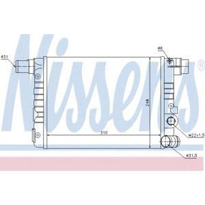 воден радиатор NISSENS 61805