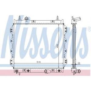 воден радиатор NISSENS 61002
