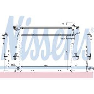 воден радиатор NISSENS 64308A 