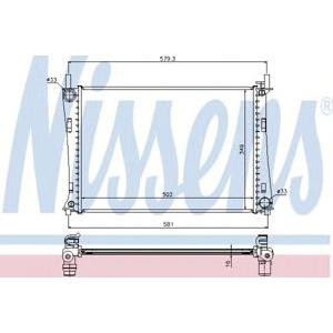 воден радиатор NISSENS 62028A 