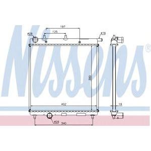 воден радиатор NISSENS 61277