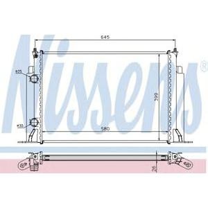 воден радиатор NISSENS 61885A