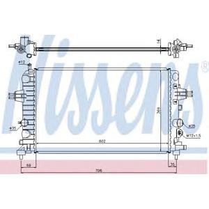 воден радиатор NISSENS 63028A