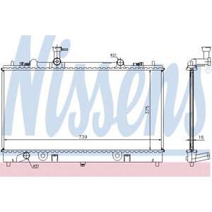 воден радиатор NISSENS 62466A