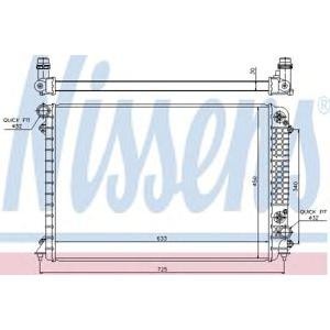 воден радиатор NISSENS 60241 