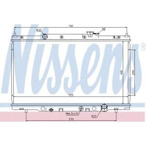 воден радиатор NISSENS 68103 