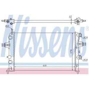 воден радиатор NISSENS 63091