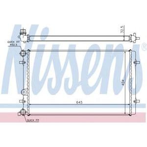 воден радиатор NISSENS 65011 