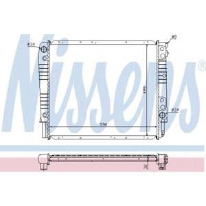 воден радиатор NISSENS 65550A 