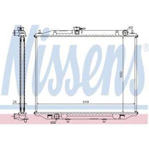 воден радиатор NISSENS 68708A 