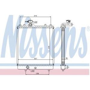 воден радиатор NISSENS 64195 