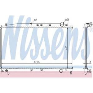 воден радиатор NISSENS 64654A 