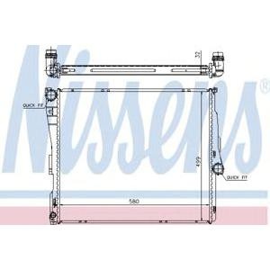 воден радиатор NISSENS 60803A 