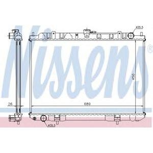 воден радиатор NISSENS 68703A 