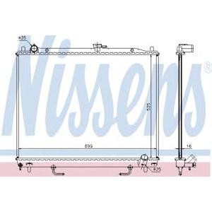 воден радиатор NISSENS 68181A 