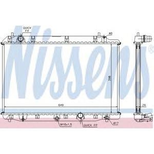 воден радиатор NISSENS 68602A 