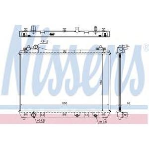 воден радиатор NISSENS 64201 