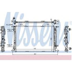 воден радиатор NISSENS 60321 